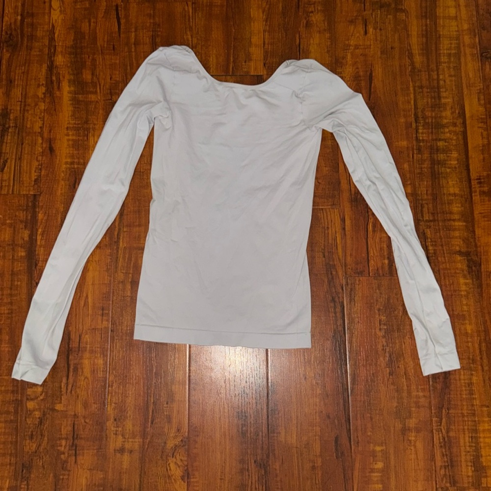 Free People Grey Backless Long Sleeve Top - Size small, Worn Once
